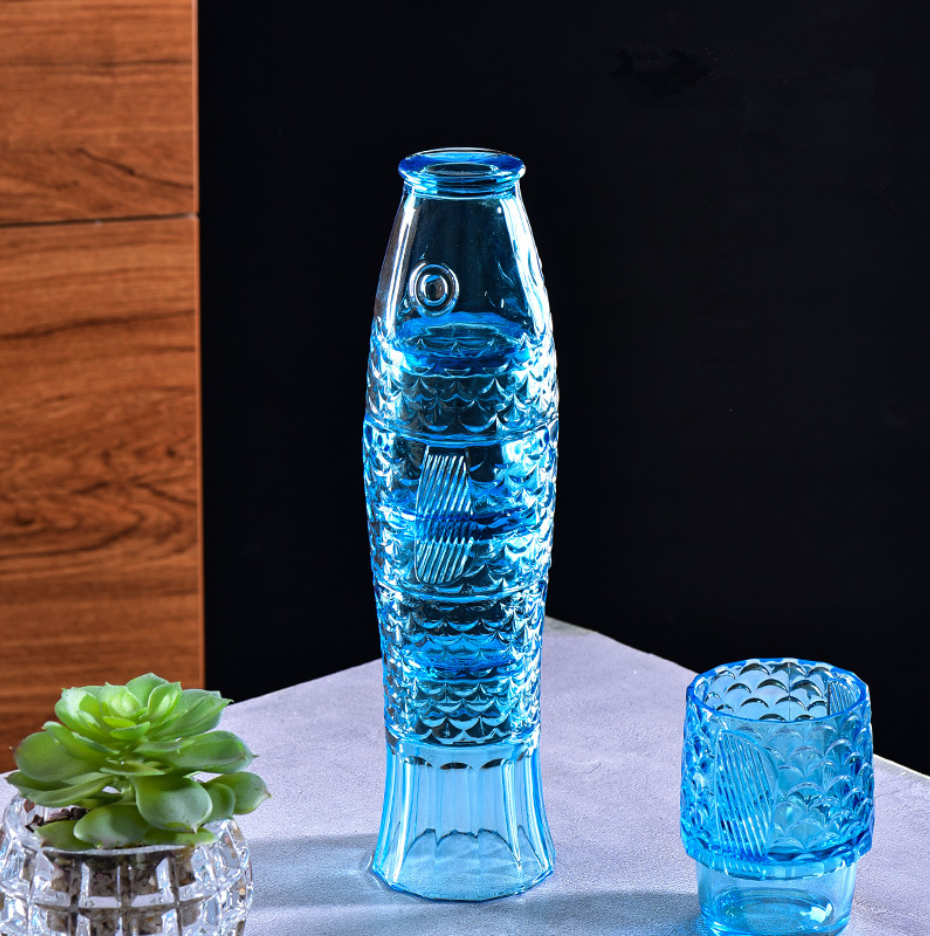 Junips | Colored Glass Cup Set in Koi Fish Shape - Sale