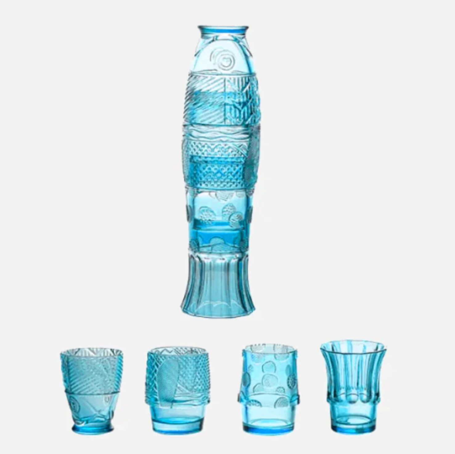 Junips | Colored Glass Cup Set in Koi Fish Shape - Sale