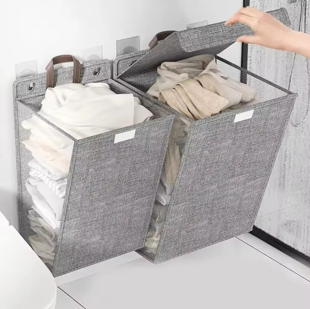 Junips | Wall-mounted folding laundry basket