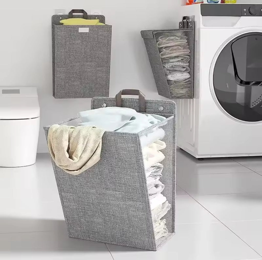 Junips | Wall-mounted folding laundry basket