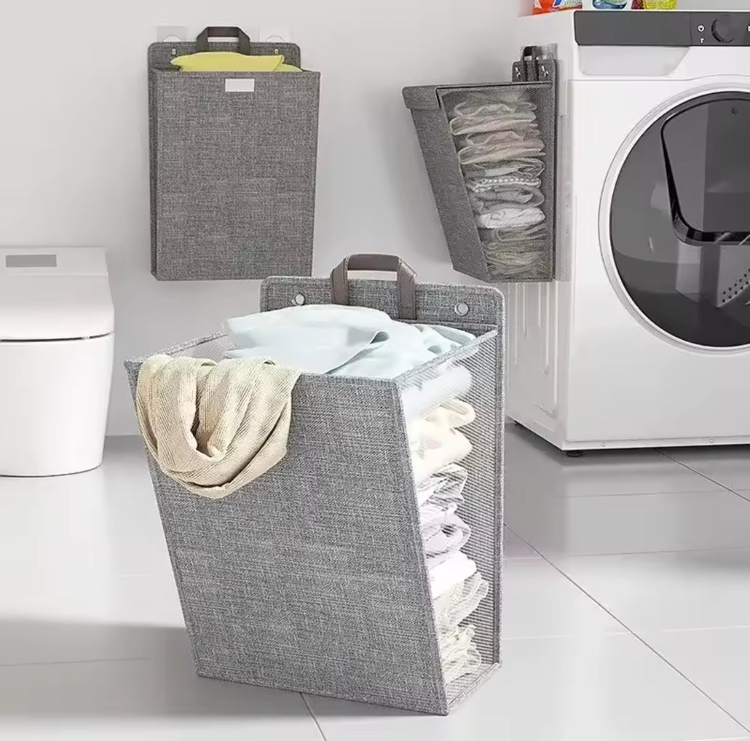Junips | Wall-mounted folding laundry basket