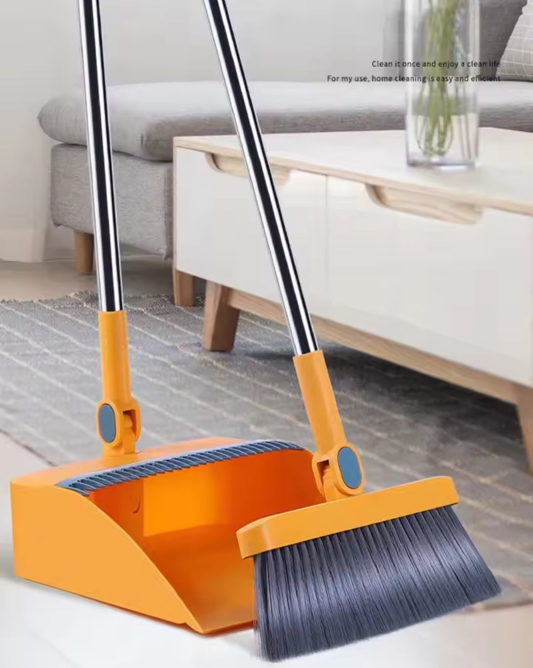 Junips | Magnetic Broom and Collapsible Dustpan Set