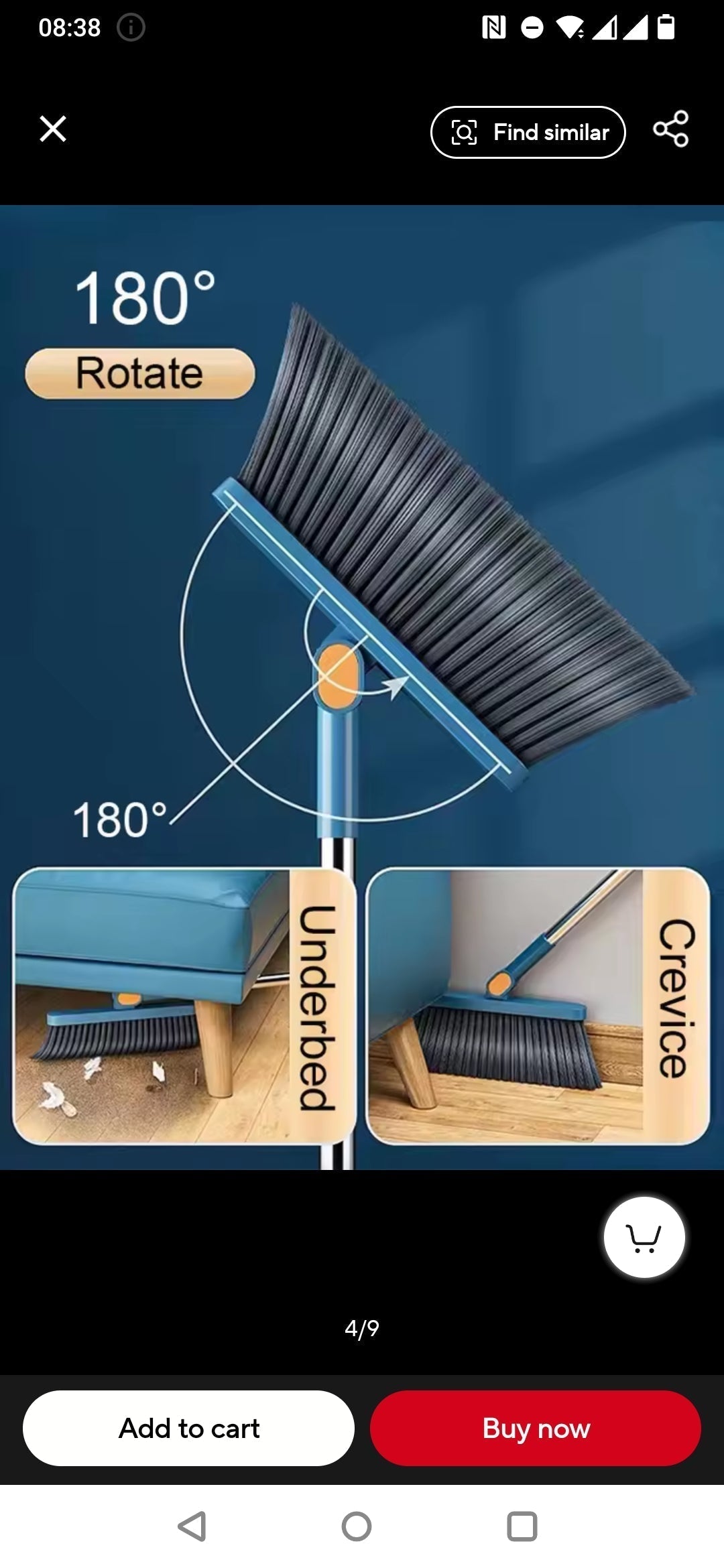Junips | Magnetic Broom and Collapsible Dustpan Set