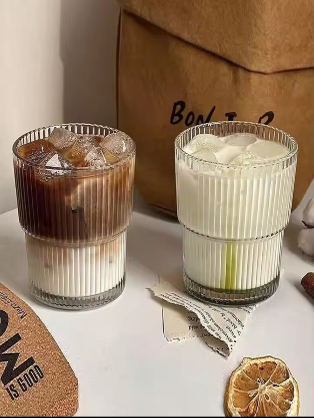 Junips | 6Pc ribbed glasses