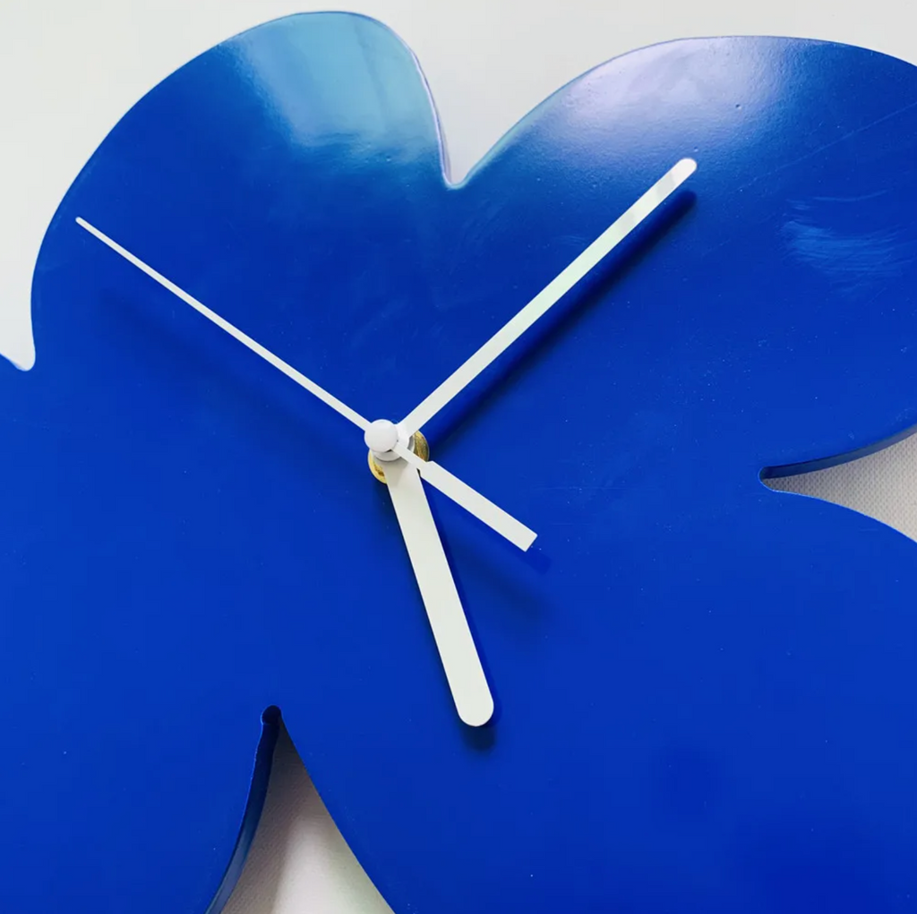 Junips | Small Blue Geometric Wall Clock