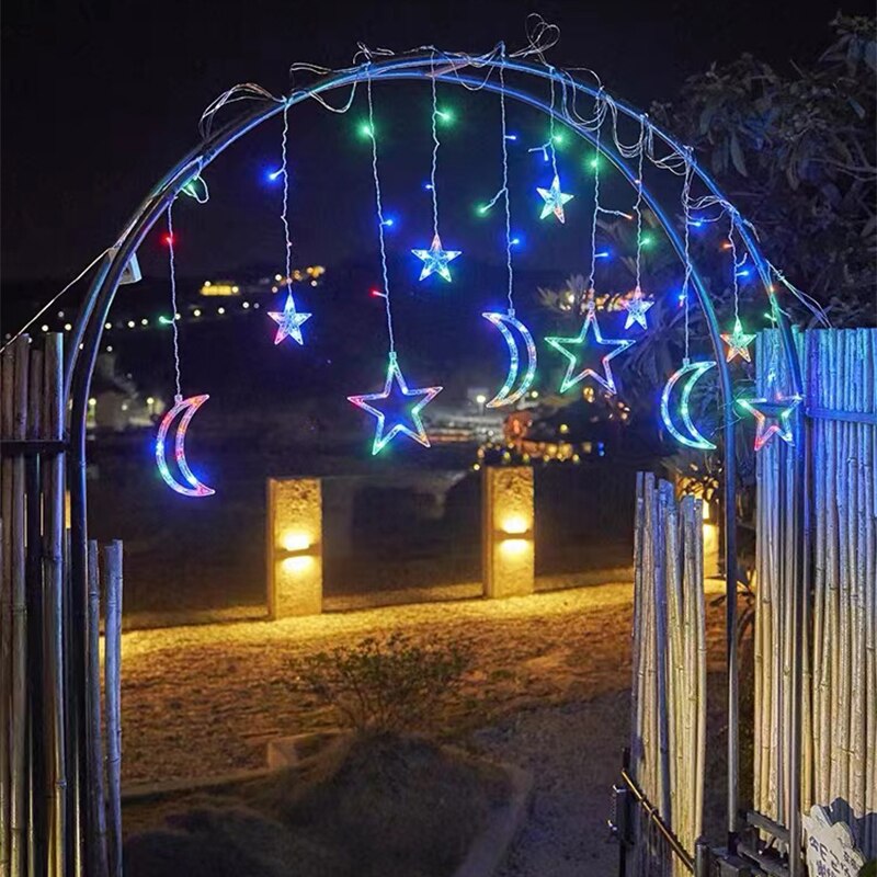 Junips | Solar Moon Star Lamp LED String Lights Decoration
