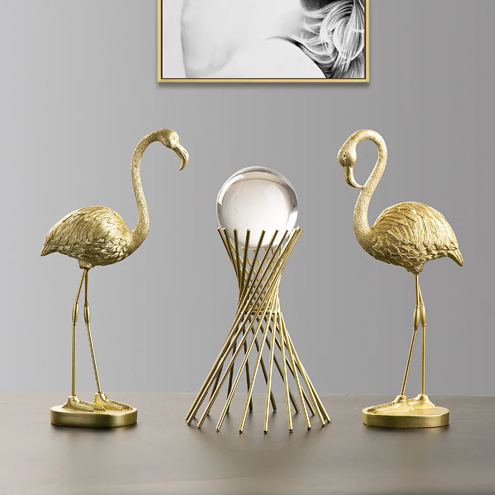 Junips | Nordic Flamingo Figurine Figure Statue Sculpture Living Room Office Wedding Party Ornaments Home Decor Decoration Accessories