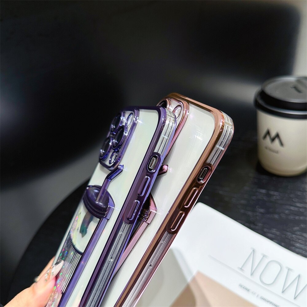 Junips | Glitter Star Drink Cup iPhone Case