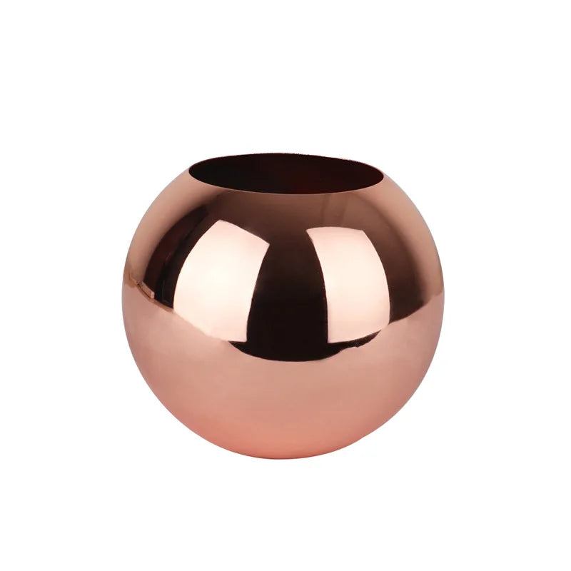 Junips | Stainless Steel Vase in Nordic Style Desktop Flower Pot BeFlower Pots Gold Black Rose Gold Classic Home Decoration