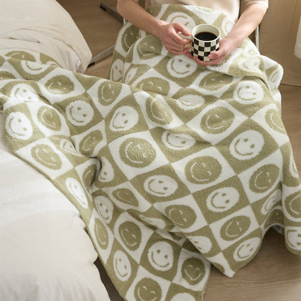 Junips | Smiley Checked Blanket