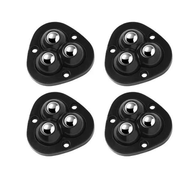 Junips | Self-Adhesive Full Rotating Furniture Mover Wheel Rollers | 360° Omnidirectional Swivel | 100kg Load Capacity | Stainless Steel Ball Bearings | 4-Piece Industrial Caster Set