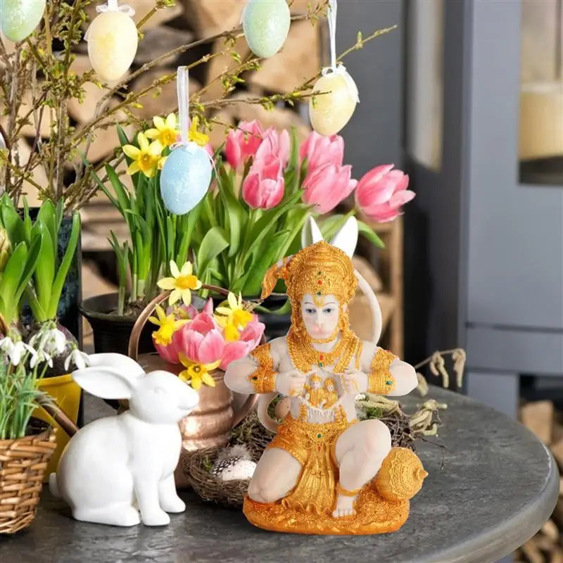 Junips | 1 Piece Hanuman Buddha Monkey God Figurine Southeast Asian Style Home Sculpture Lord Hanuman Statue Buddha Figur Ornament