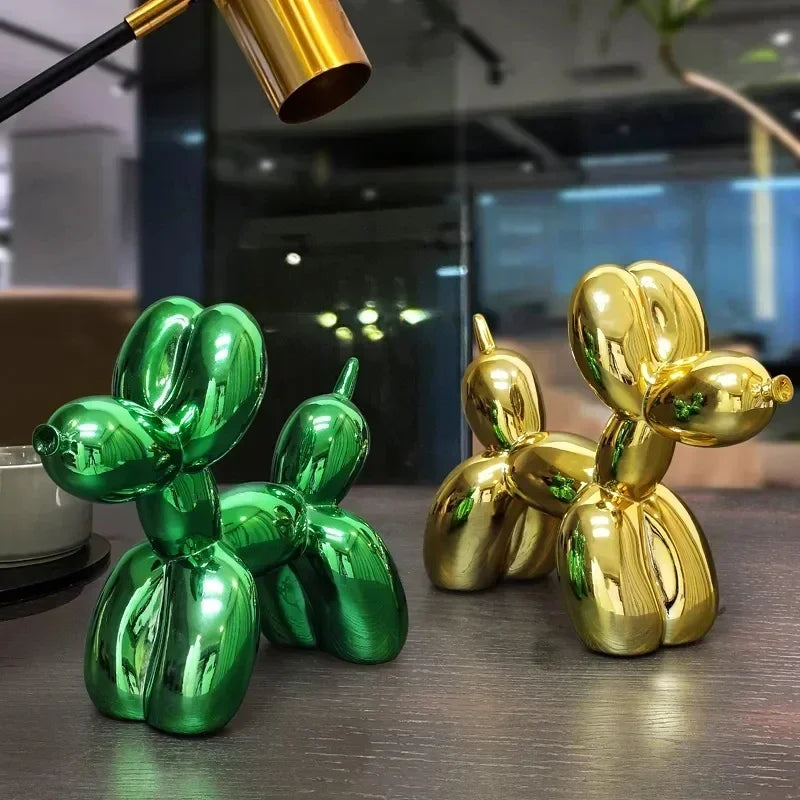 Junips | Nordic Balloon Dog Sculpture Resin Animal Ornament Art Sculptures and Figures Craft Home Decoration Room Desktop Accessories
