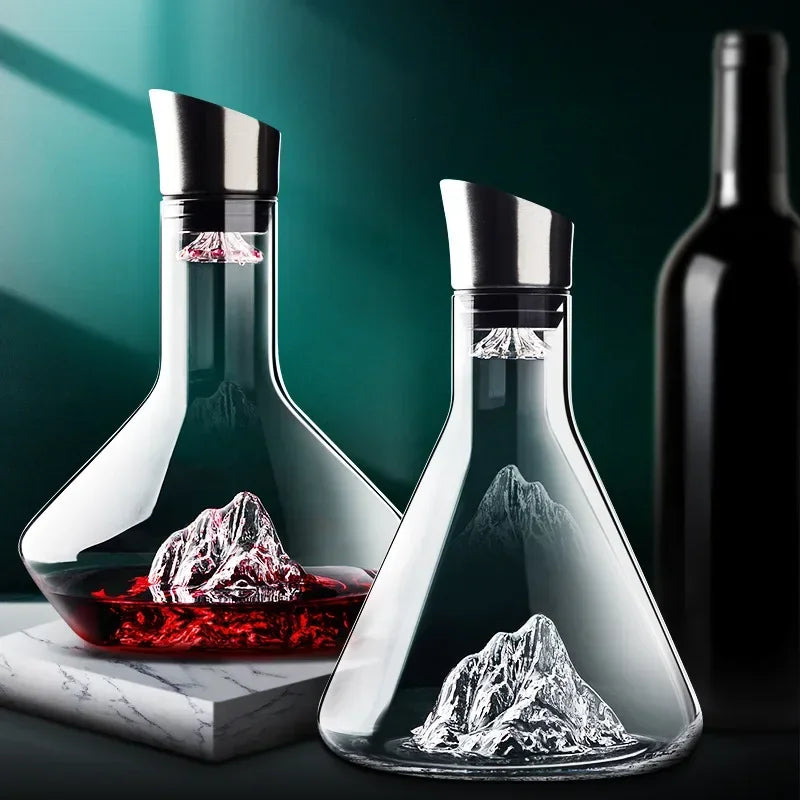 Junips | 1500ml Iceberg Decanter Creative lead-free crystal material luxury high-quality home red wine wine distributor decanter wine jug