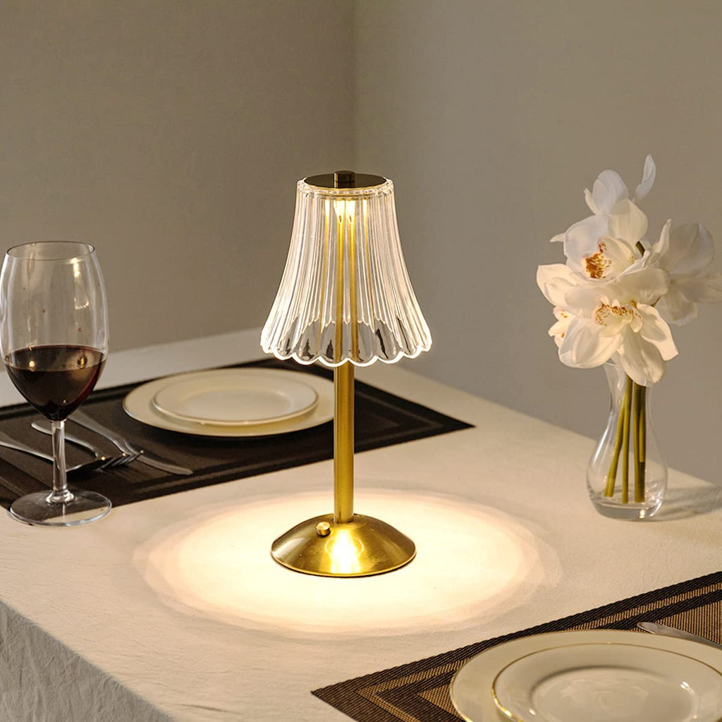 Junips | Crystal table lamp with warm light and built-in battery