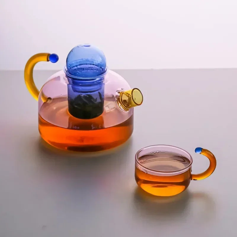 Junips | Vintage Colorful Glass Teapot
