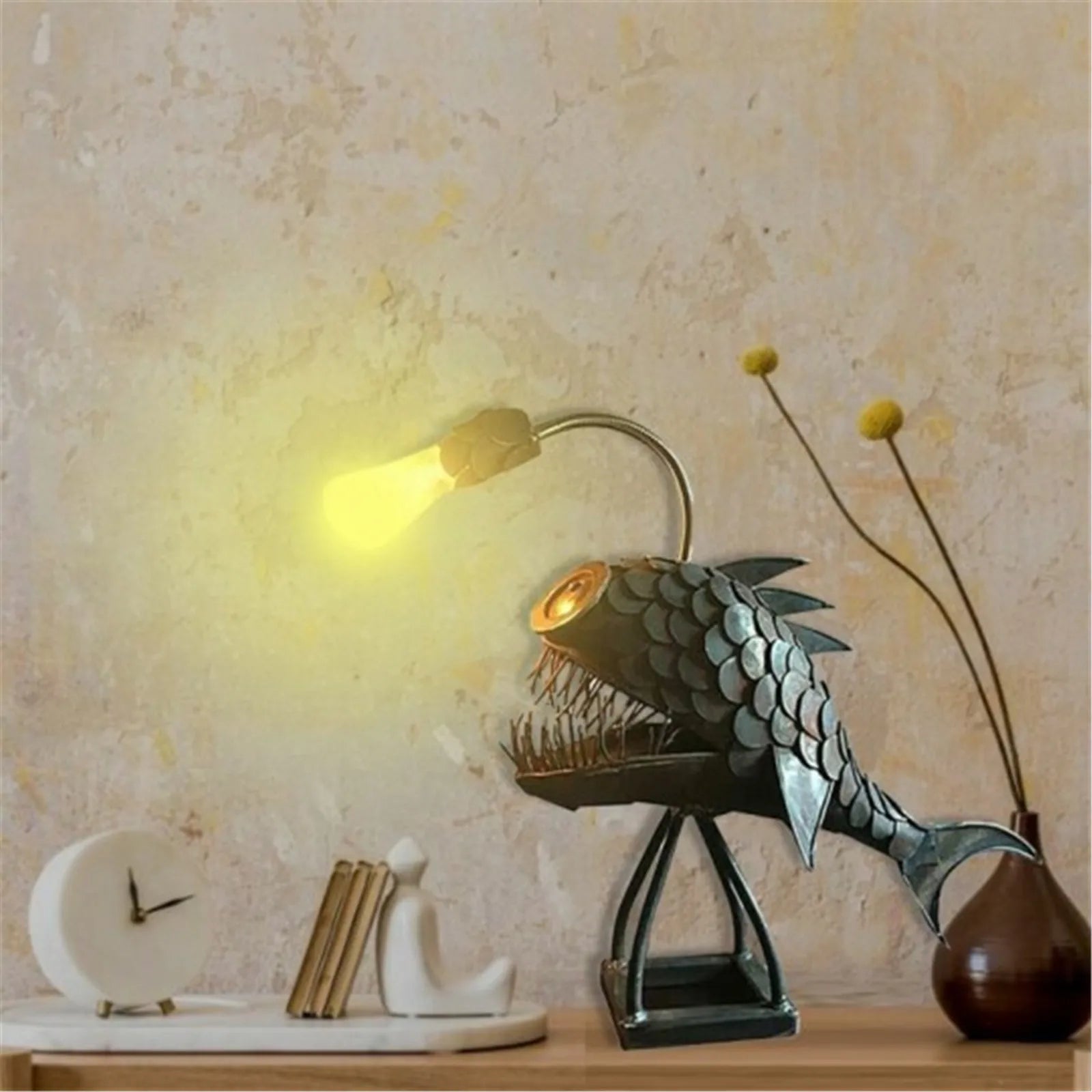Junips | Table lamp - RusticFish - Adjustable lighting - Handmade artistic charm