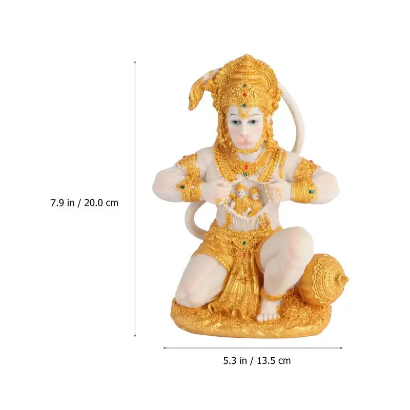 Junips | 1 Piece Hanuman Buddha Monkey God Figurine Southeast Asian Style Home Sculpture Lord Hanuman Statue Buddha Figur Ornament