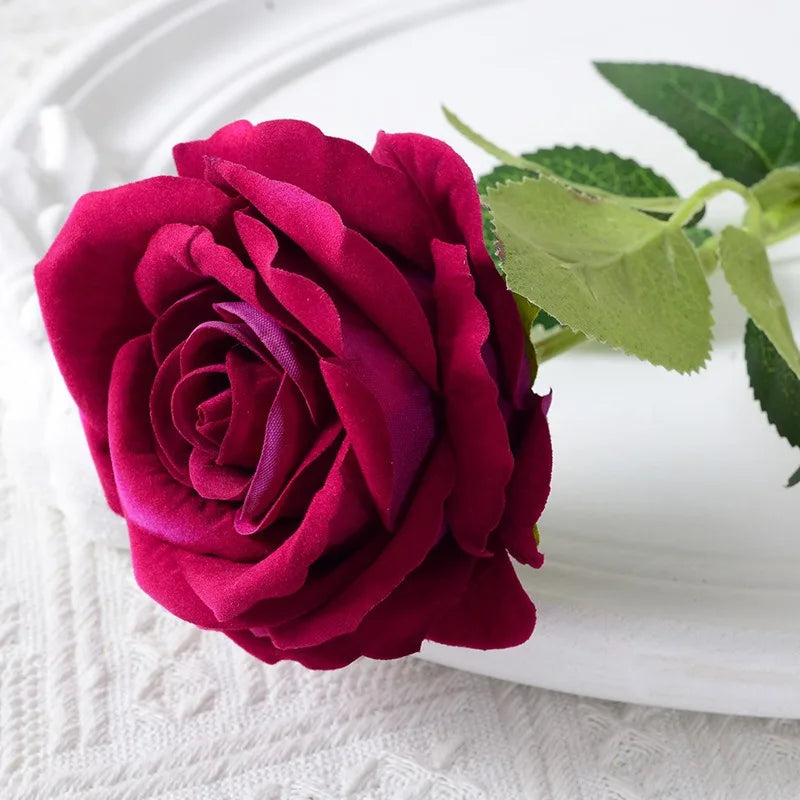 Junips | 20 pieces Realistic Velvet Silk Rose Bouquet
