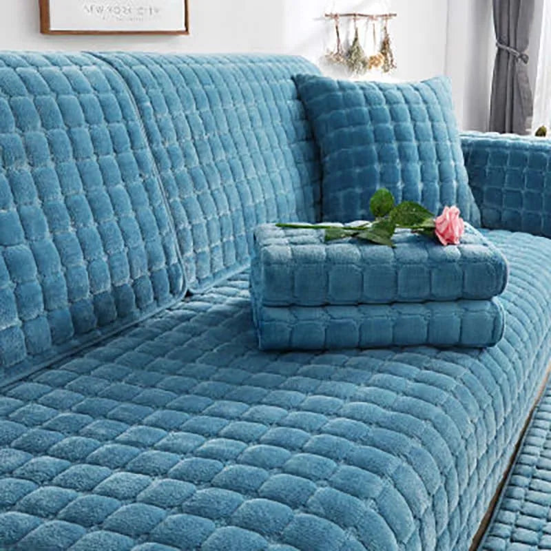 Junips | Cozy Soft Thick Plush Non-Slip Sofa Cover