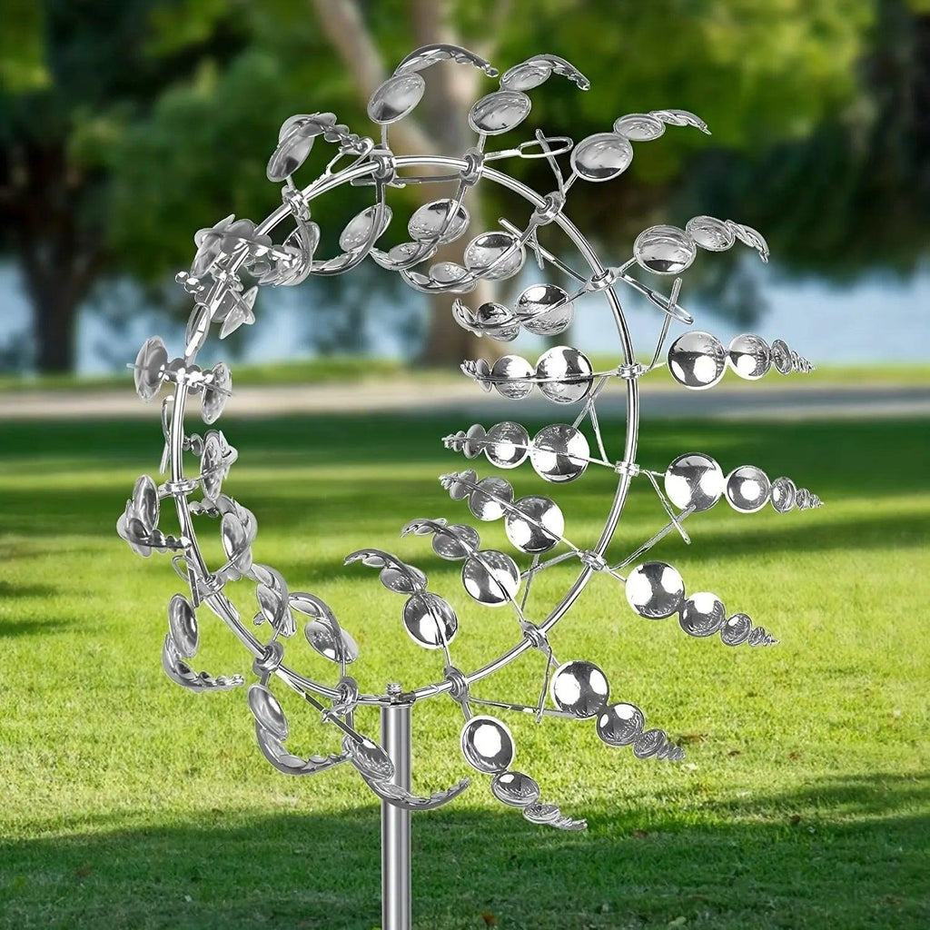 Junips | Windmill Spinner | Unique wind-powered garden decor made of metal