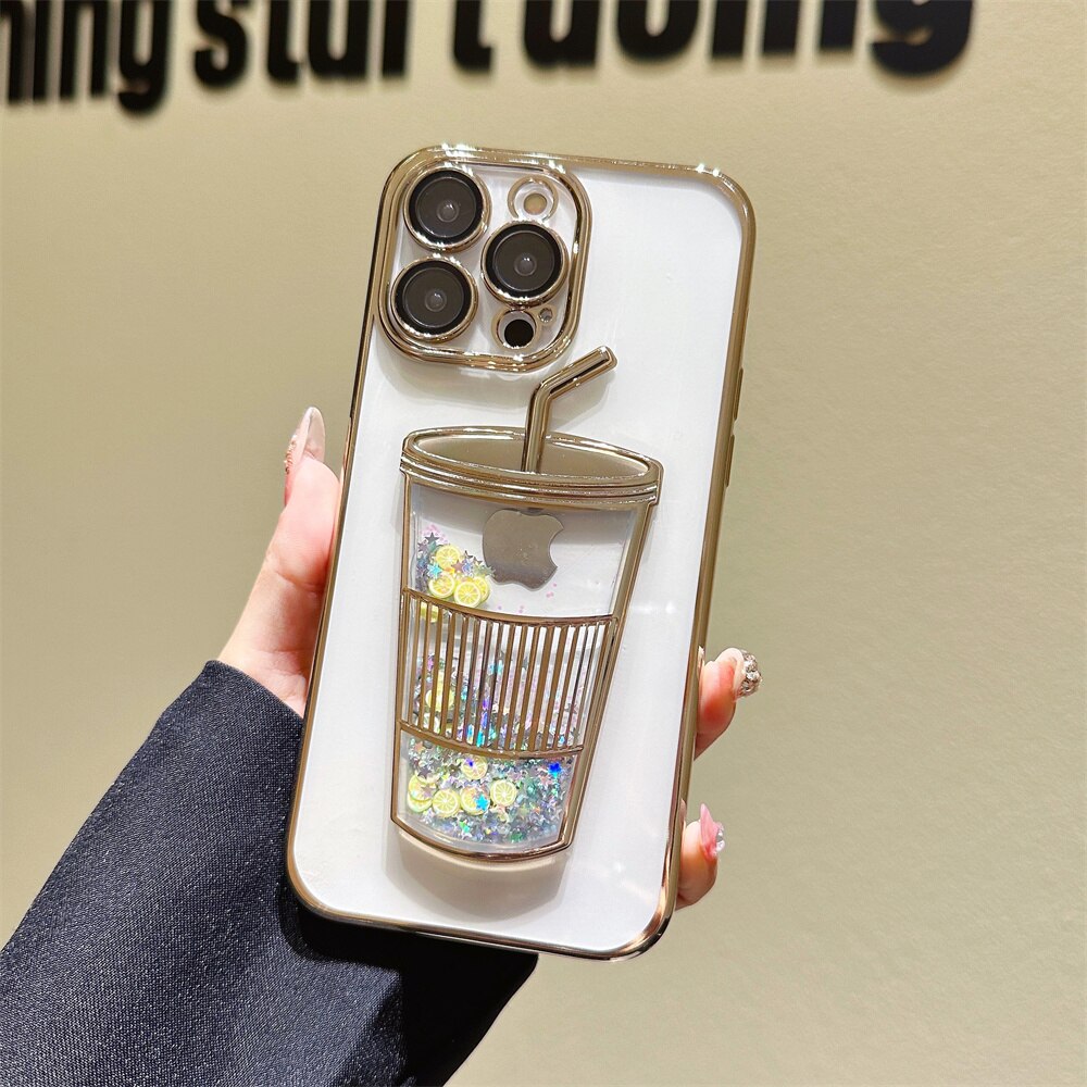 Junips | Glitter Star Drink Cup iPhone Case