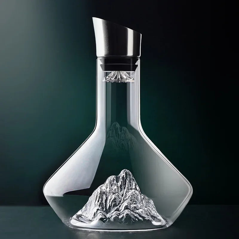 Junips | 1500ml Iceberg Decanter Creative Lead-Free Crystal Material Luxury High-Quality Home Red Wine Distributor Decanter Wine Jug