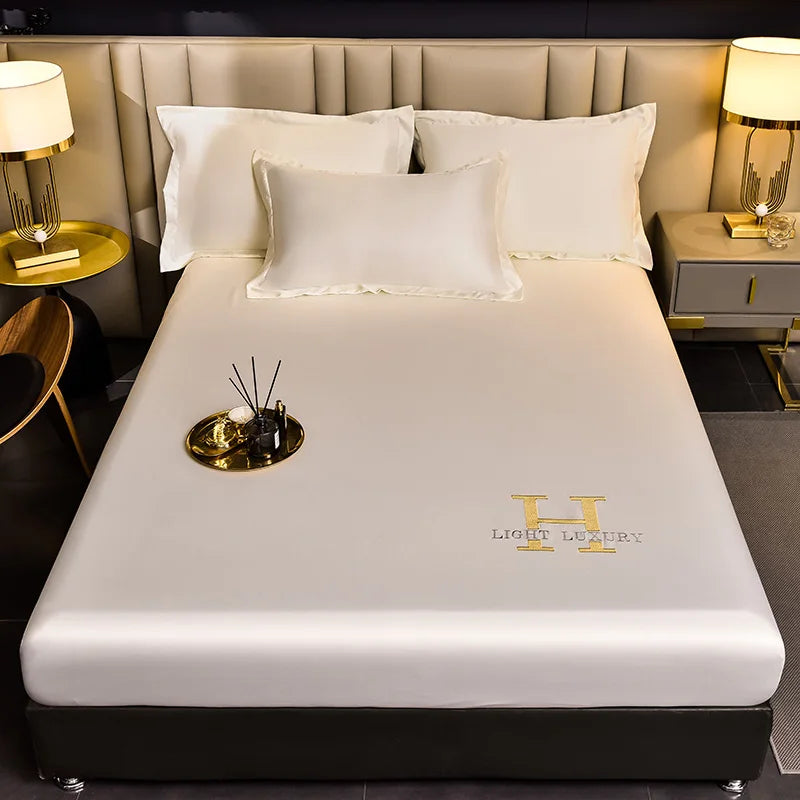Junips | Solid Color Silk Bed Sheet