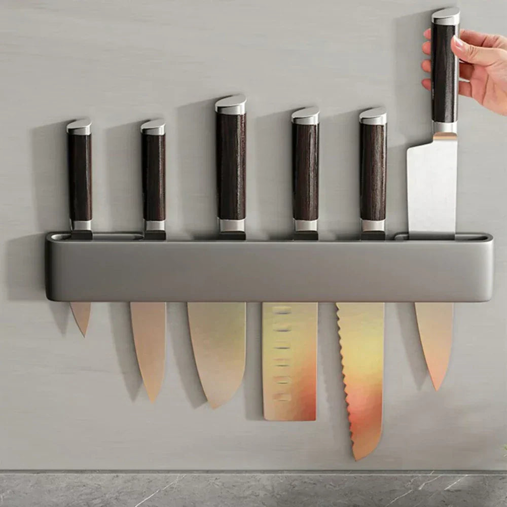 Junips | Knife holder - Knifey - Stainless steel - Multi-function shelf