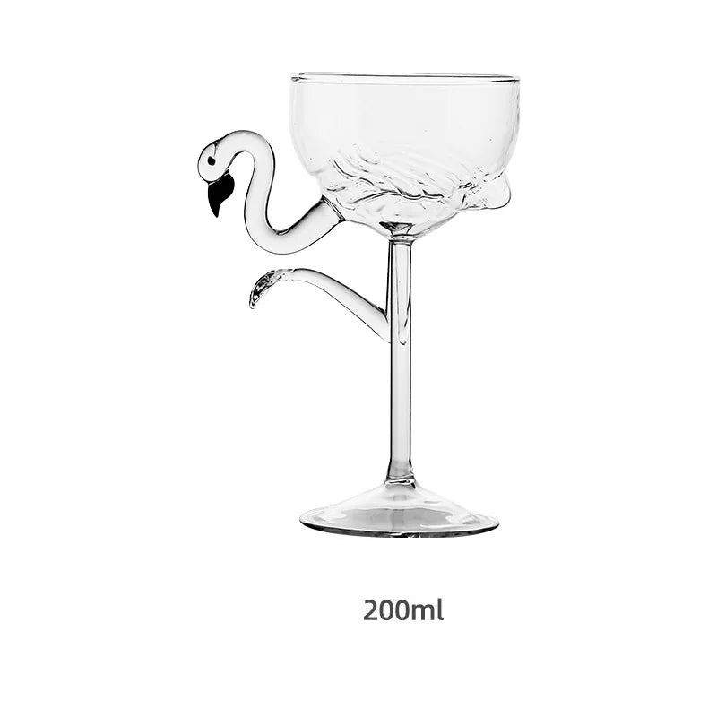 Junips | Pink Flamingo Cocktail Clear Party Glasses