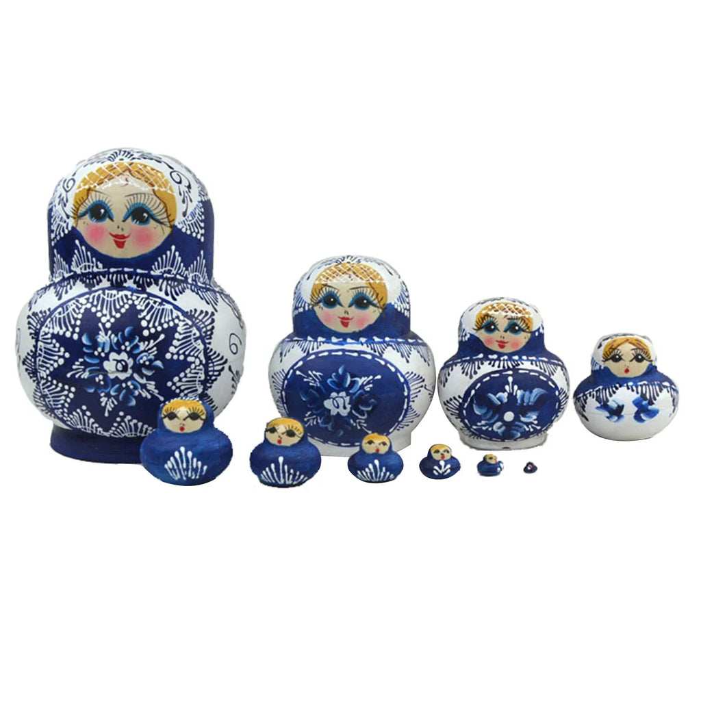 Junips | 10 pieces/set wooden Russian matryoshka dolls