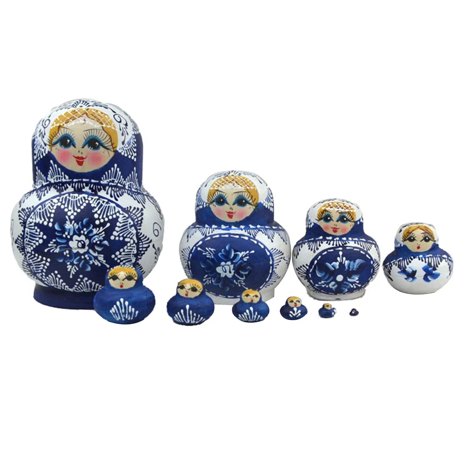 Junips | 10 pieces/set wooden Russian matryoshka dolls