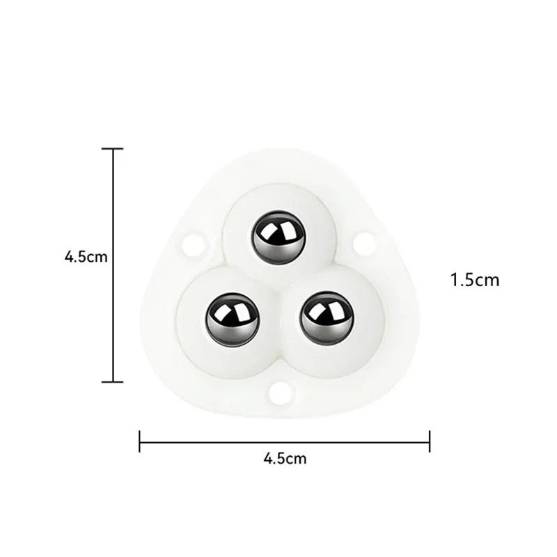 Junips | Self-Adhesive Full Rotating Furniture Mover Wheel Rollers | 360° Omnidirectional Swivel | 100kg Load Capacity | Stainless Steel Ball Bearings | 4-Piece Industrial Caster Set