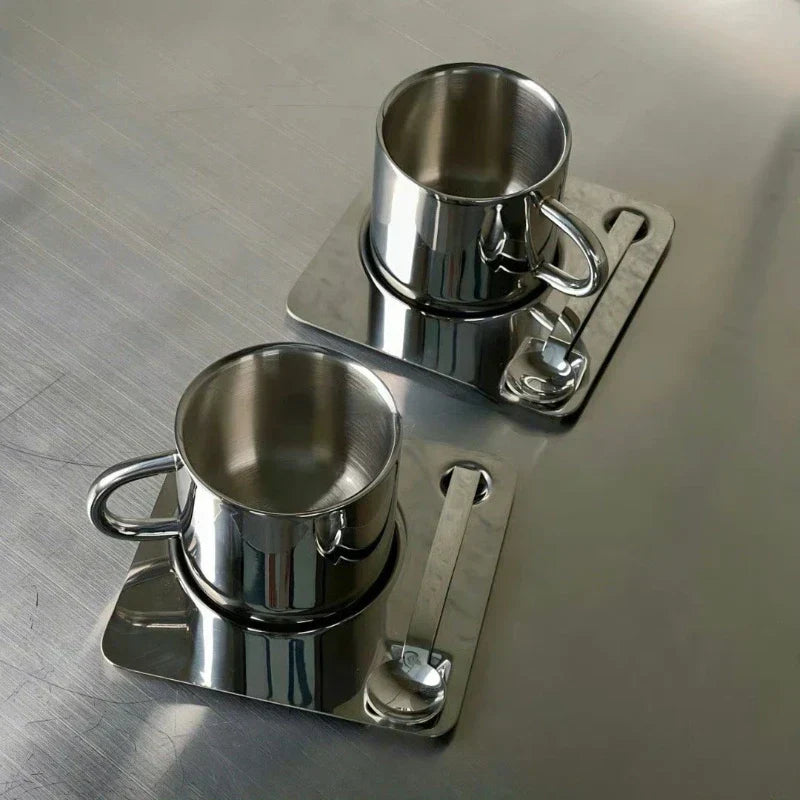 Junips | Stainless Steel Coffee Cup and Tray