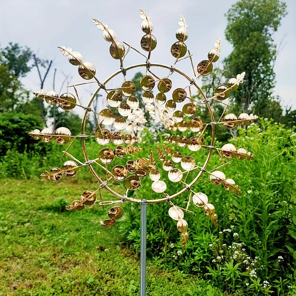 Junips | Windmill Spinner | Unique wind-powered garden decor made of metal
