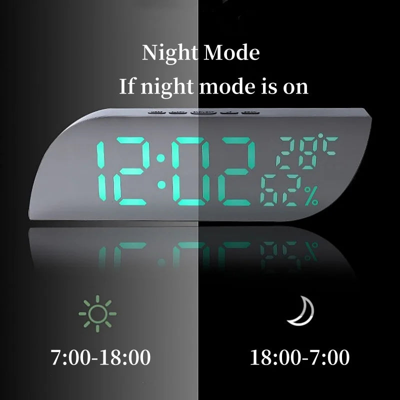 Junips | LED Digital Alarm Clock with Dual Display & Unlimited Snooze
