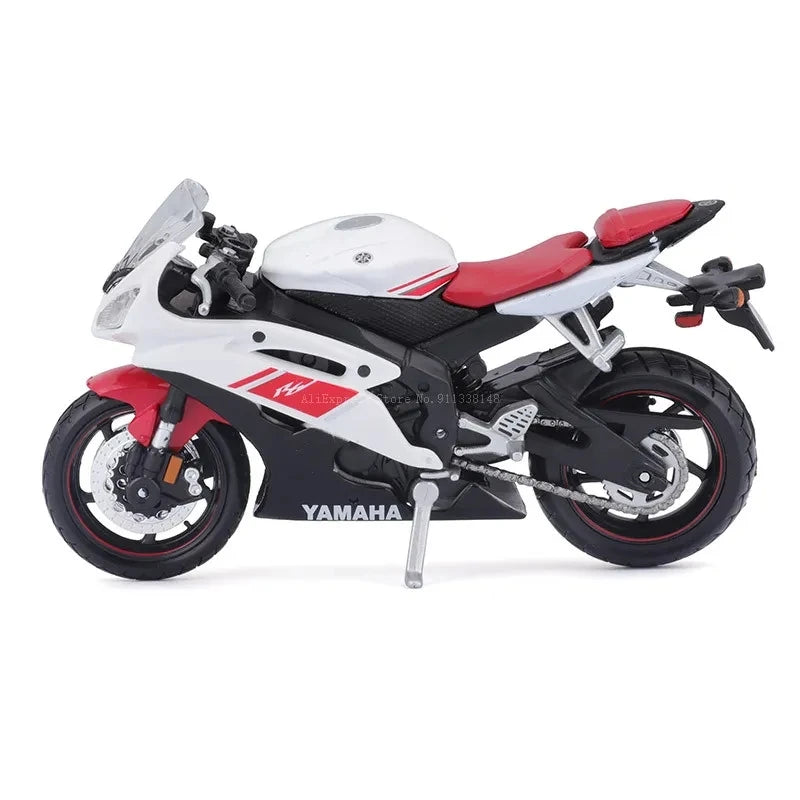 Junips | 1:18 Scale Yamaha R6 Alloy Roller Sportbike Figures Diecasts Kids Toy Motorcycle Racing Model Replicas Collector's Gift for Boys