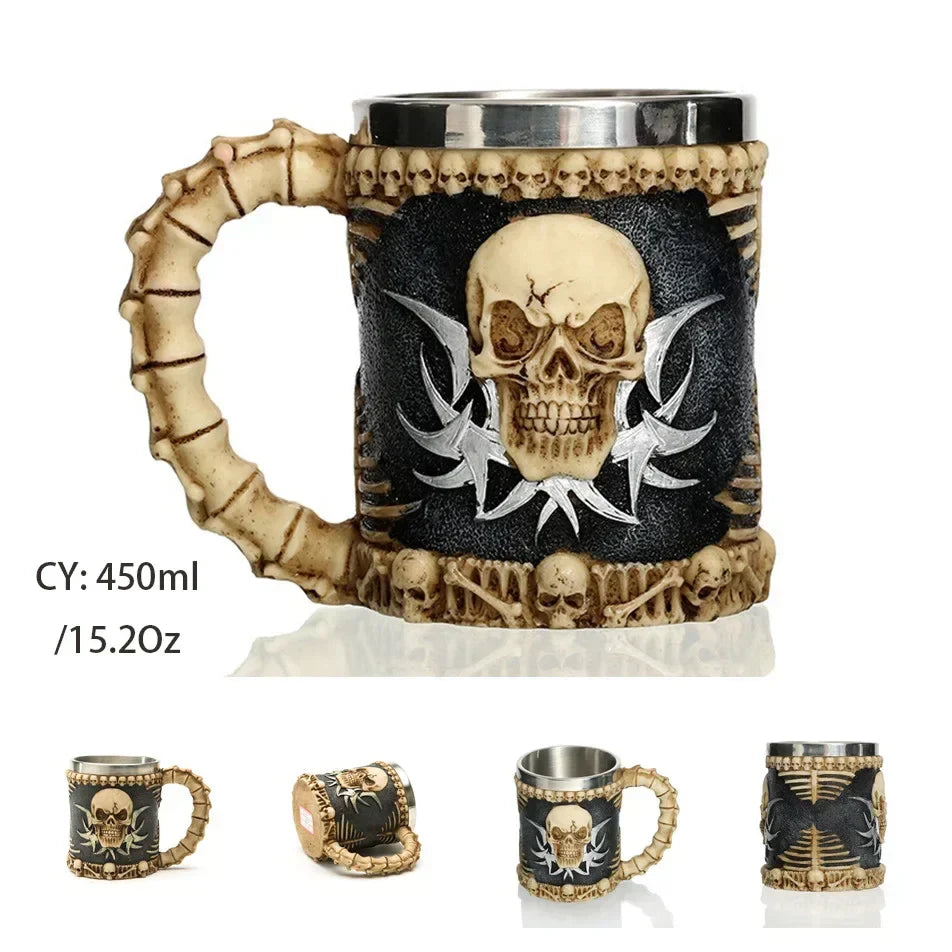 Junips | Medieval Dragon Resin Stainless Steel Mug as Coffee Mug or Tea Mug
