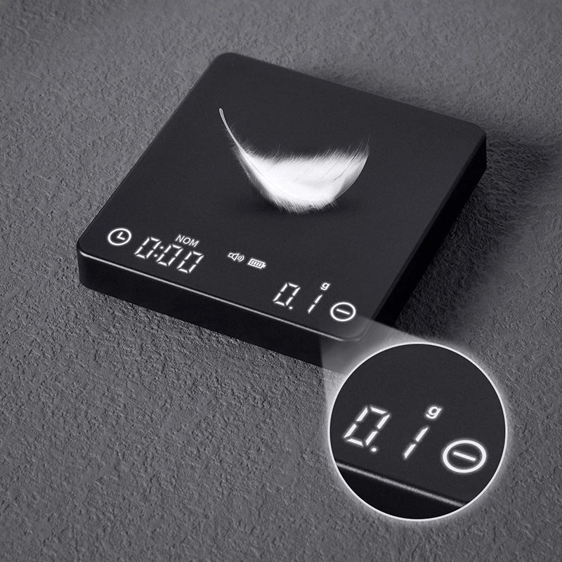 Junips | SearchPean Tiny/Tiny2s Espresso Coffee Kitchen Scale, Mini Smart Timer, USB, 2 kg/0.1 g/oz/ml, free shipping, gift for man and woman