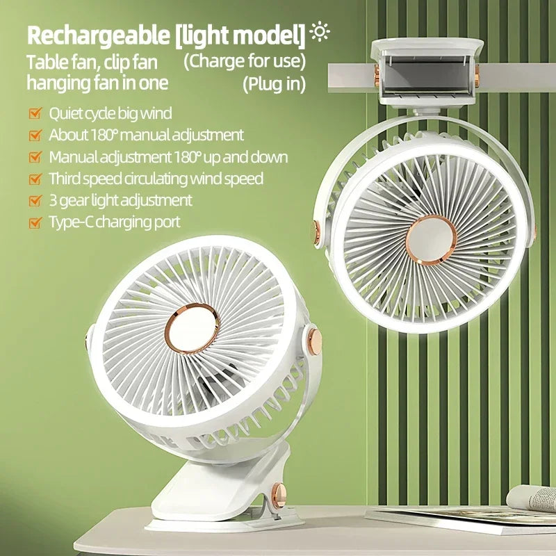 Junips | Multi-Angle Outdoor Clip-On Rechargeable Cooling Fan