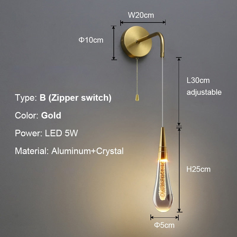 Junips | Luxurious Raindrop Wall Lamps