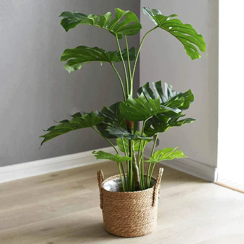 Junips | Nordic Extra Large Straw Flower Pot Seaweed Storage Basket Potted Green Plant Flower Basket Hand Woven Floor Indoor Flower Pot