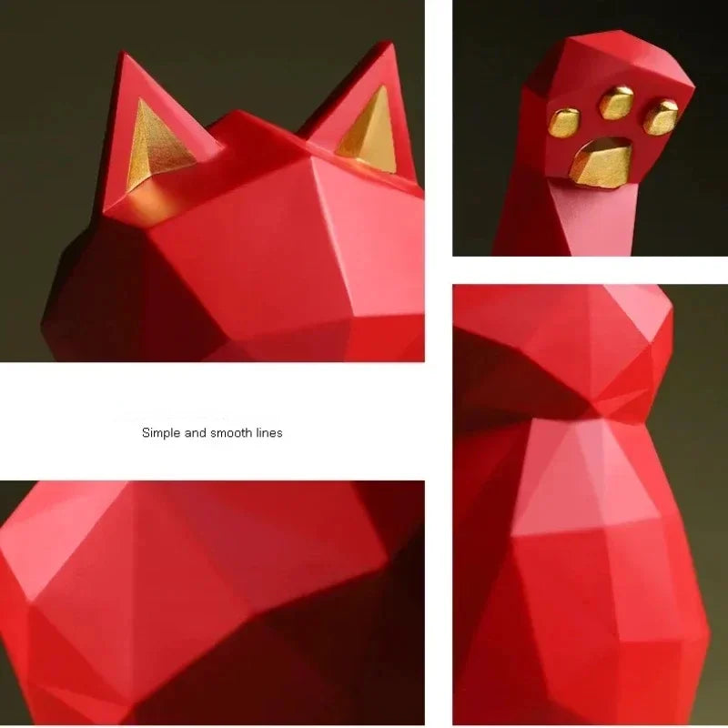Junips | Nordic Minimalism Geometry Lucky Cat Statues