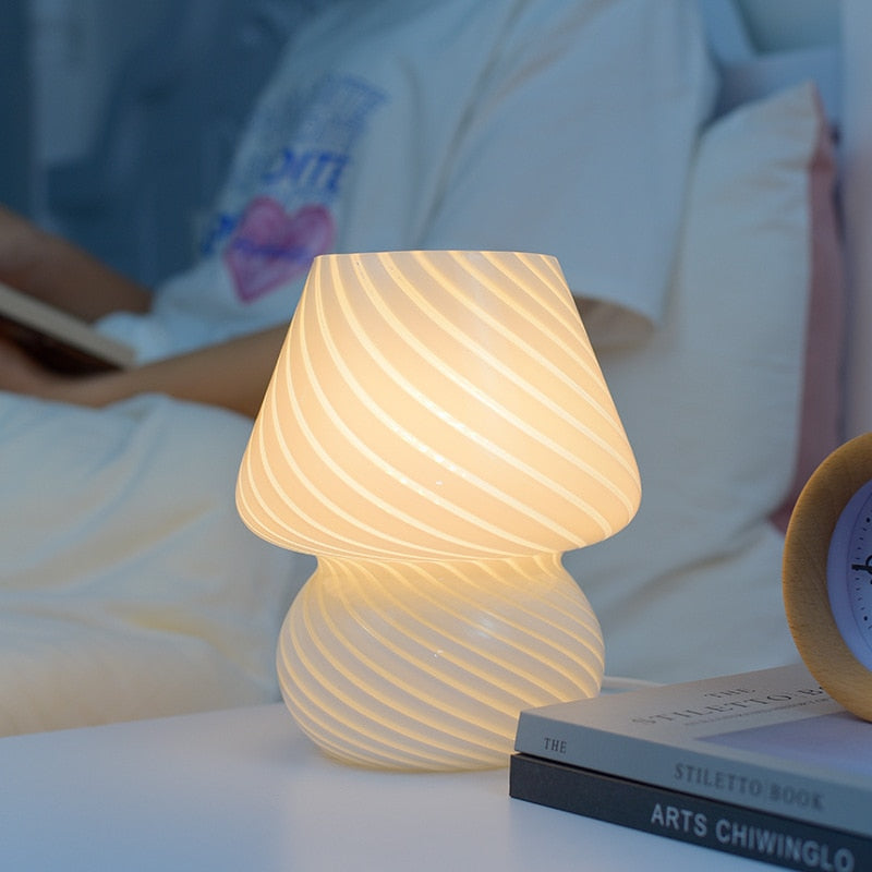 Junips | LED Desk Lamp in Mushroom Shape made of Glass