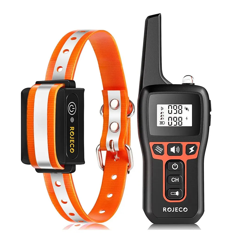 Junips | 1000m Waterproof Dog Training Collar | IP67 Submersible Receiver | 100-Level Vibration & Static Pulse Modulation | 60-Day Lithium-Polymer Battery | High-Tensile Reflective Nylon