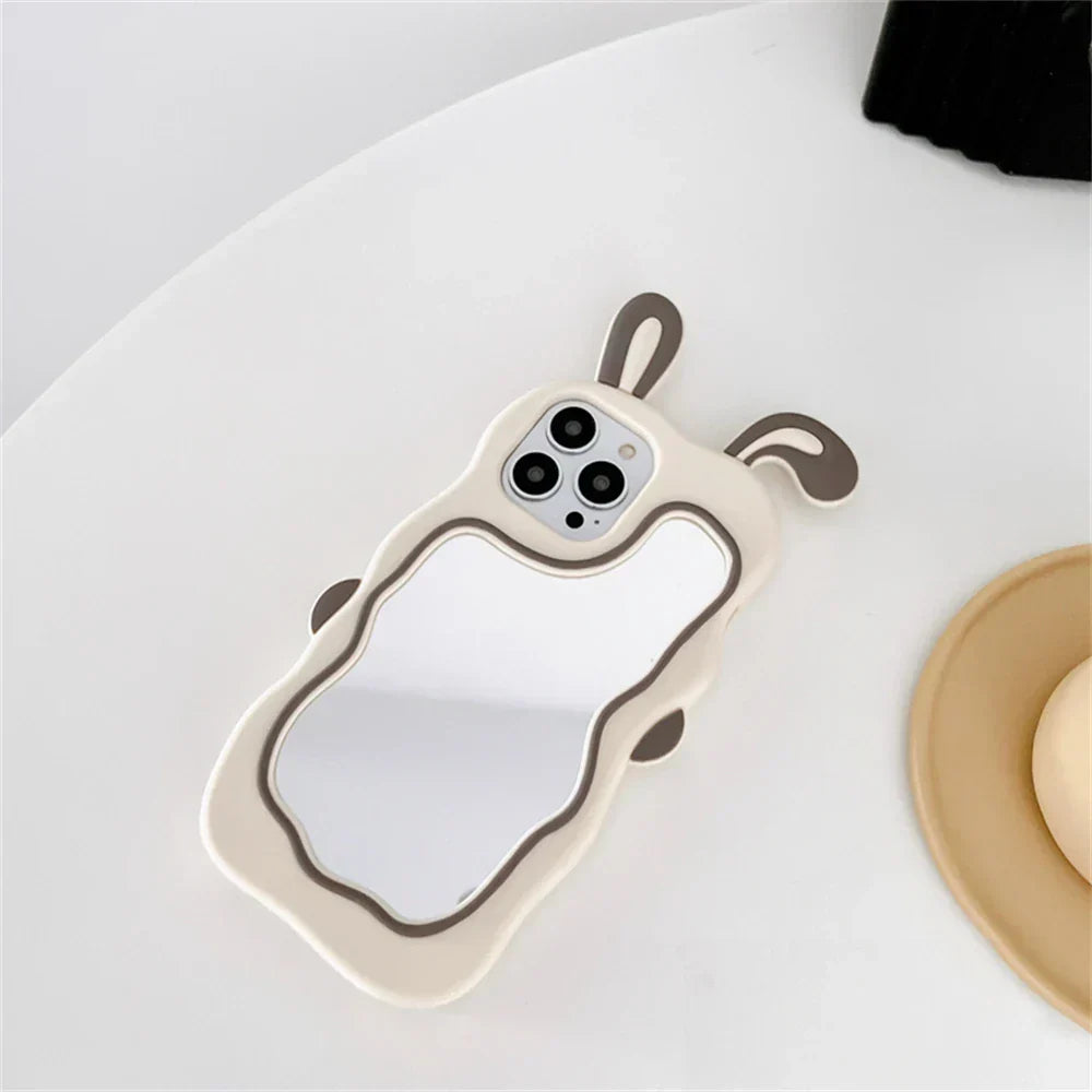 Junips | Rabbit Ear Make-Up Mirror iPhone Case