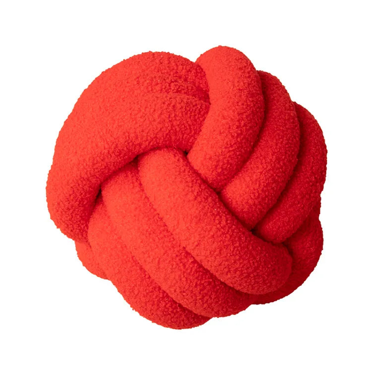 Junips | Throw Pillow - Cozy - Hand-knotted Ball - Sheepskin