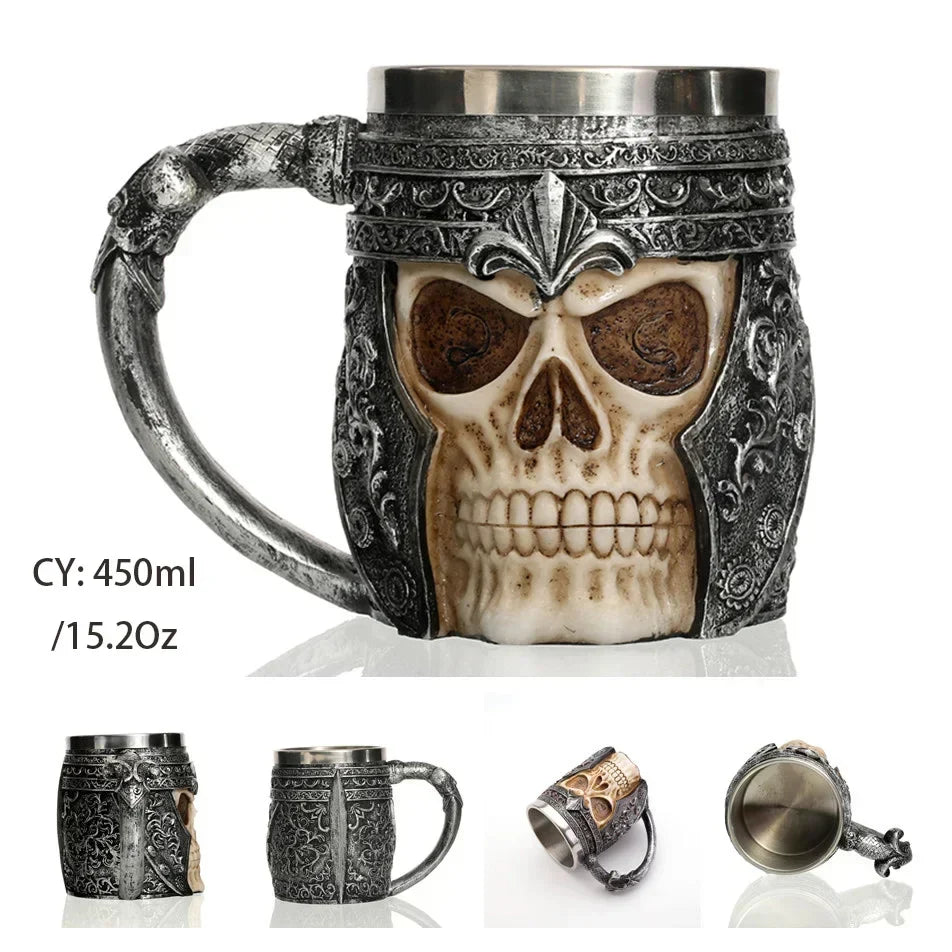 Junips | Medieval Dragon Resin Stainless Steel Mug as Coffee Mug or Tea Mug