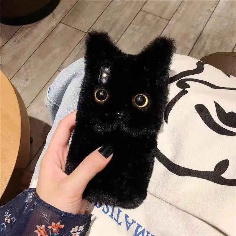Junips | Fluffy Cat Warm Plush Fluffy iPhone Case