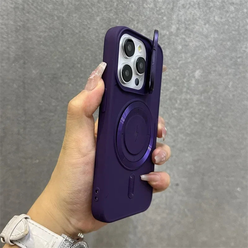 Junips | Magnetic Soft Wrist Bracket Lens Cover iPhone Case